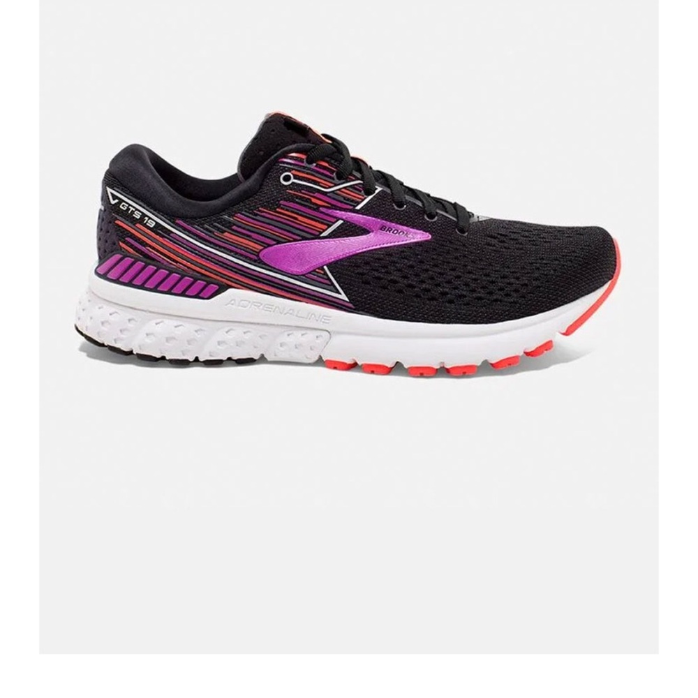 Brooks Adrenaline 19 running athletic shoes size 7 black purple VGUC